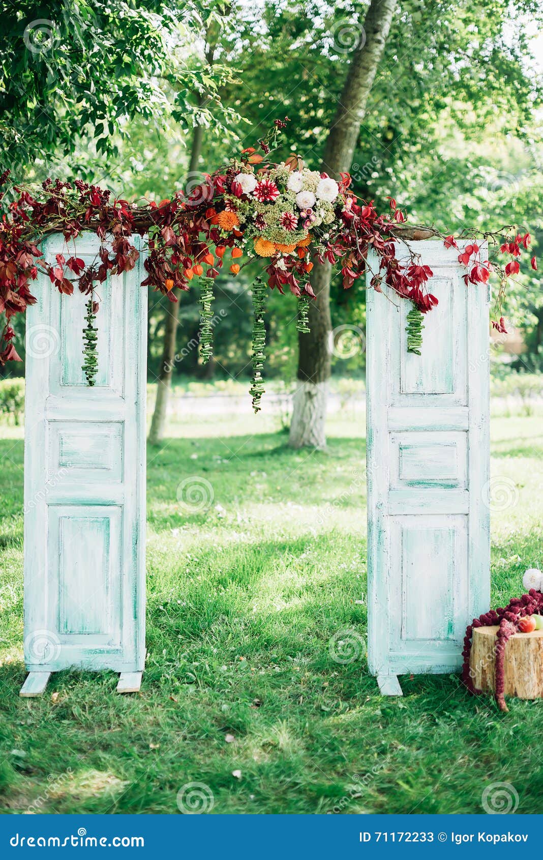 Wedding Arch Decorated with Flowers Stock Image Image of bridal