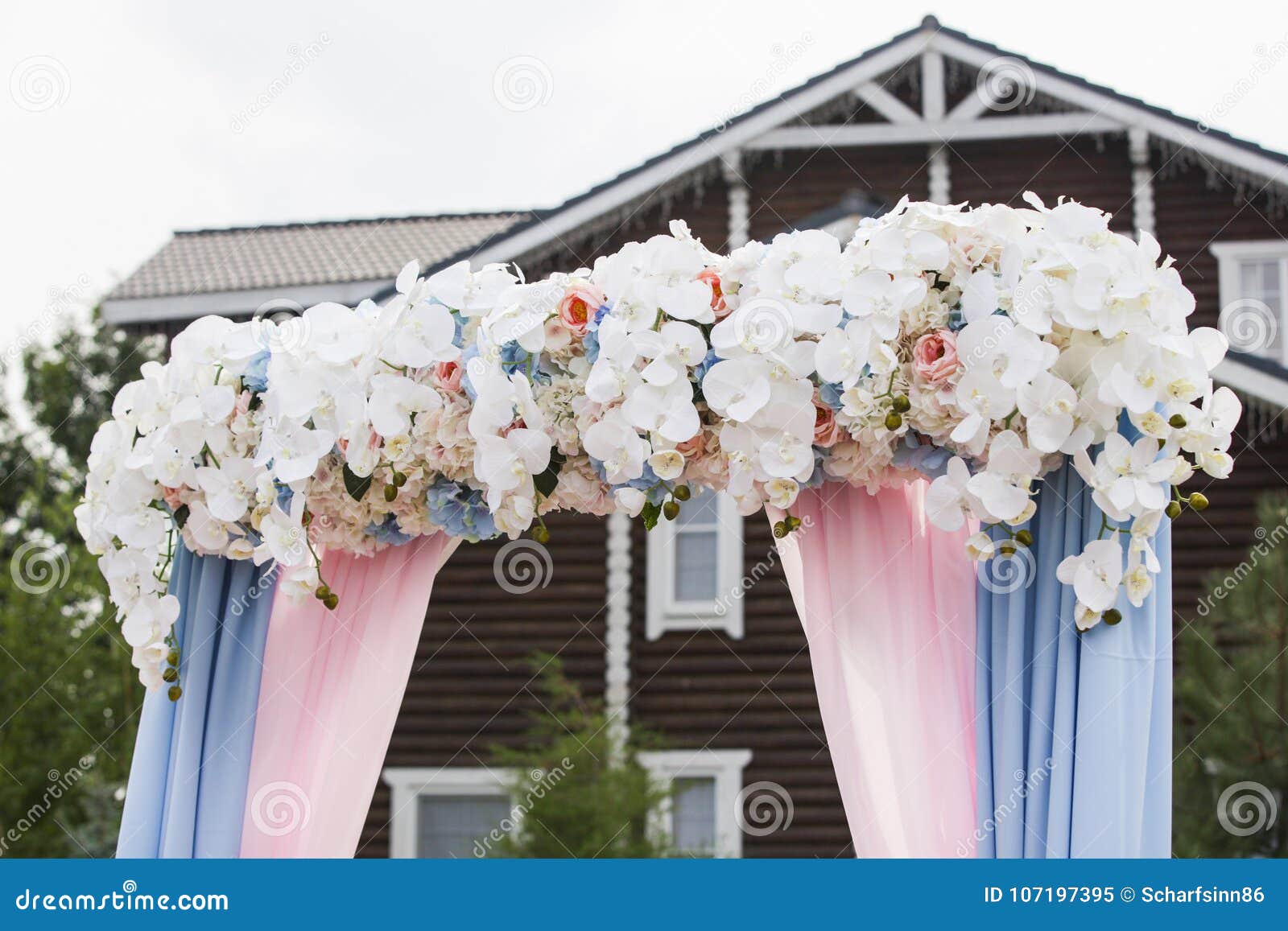 Wedding Arch Decorated with Fresh Flowers Stock Image Image of style