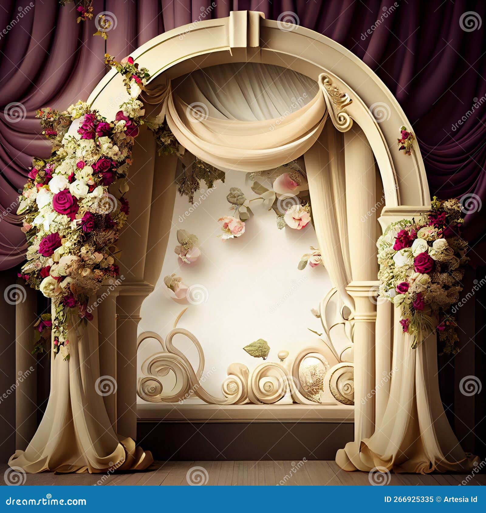 Wedding Backdrop Wallpaper stock illustration. Illustration of floral