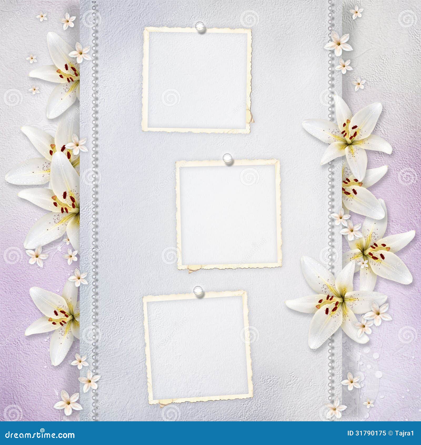 Wedding Background with Flowers and Frames Stock Illustration -  Illustration of memoirs, border: 31790175