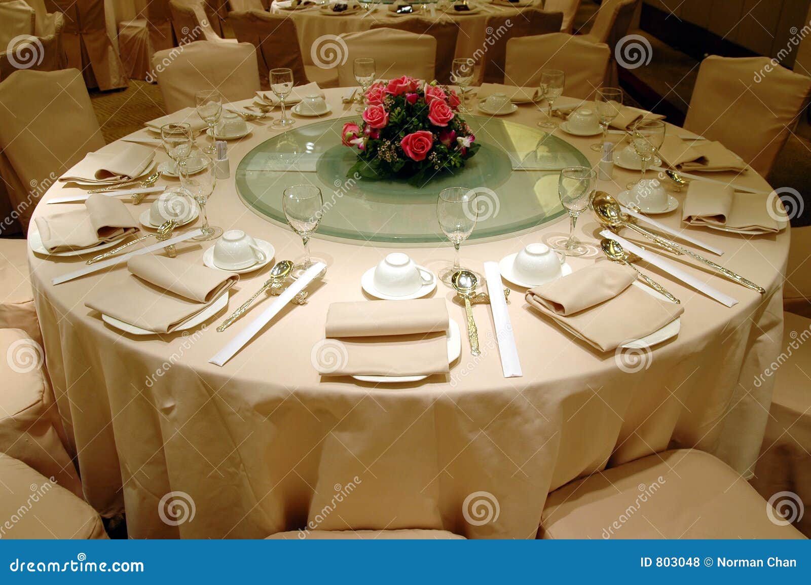 Wedding Banquet Table Setting Stock Photo - Image of ...