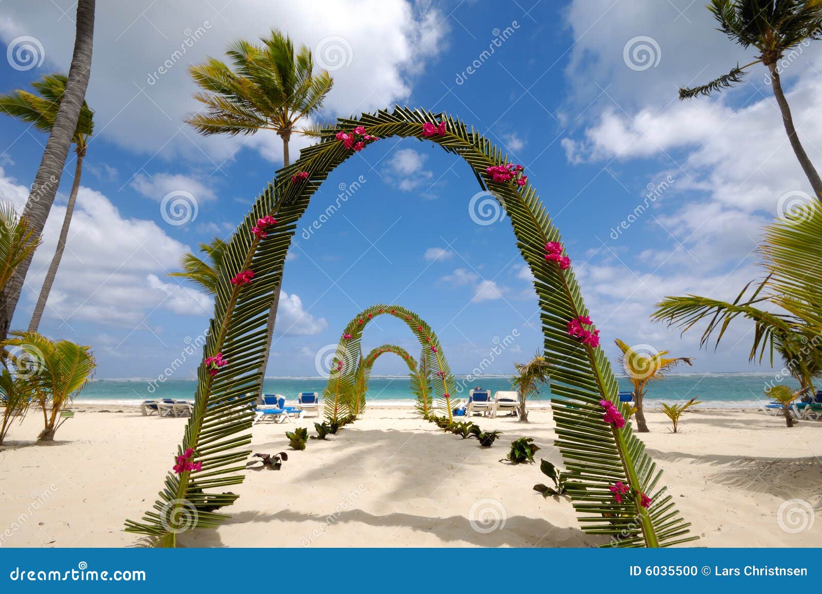 Wedding beach stock photo. Image of outdoor, holiday, palm 6035500