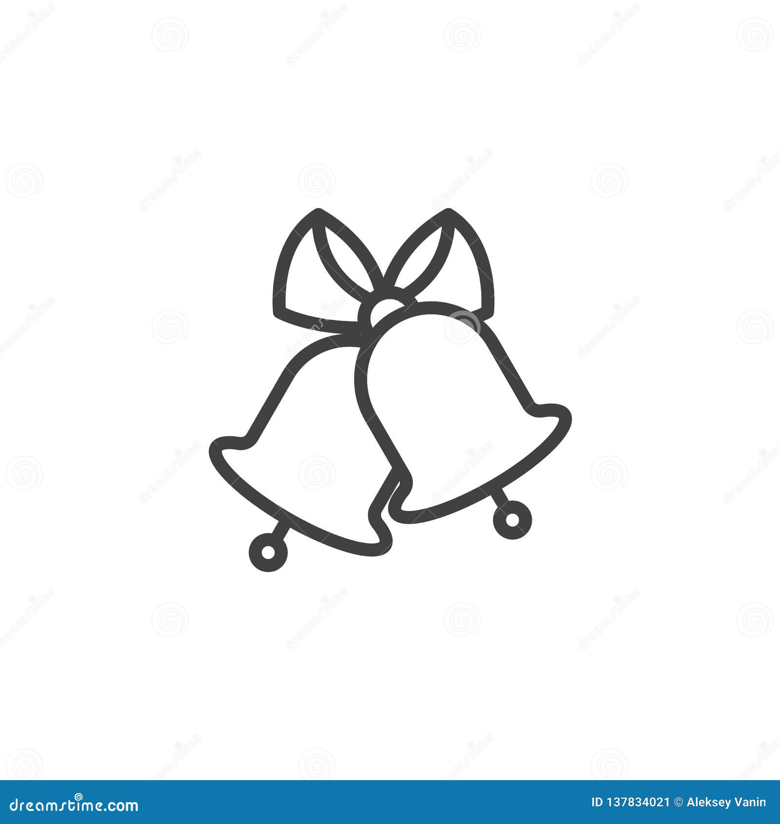 Download Wedding Bells line icon stock vector. Illustration of ...