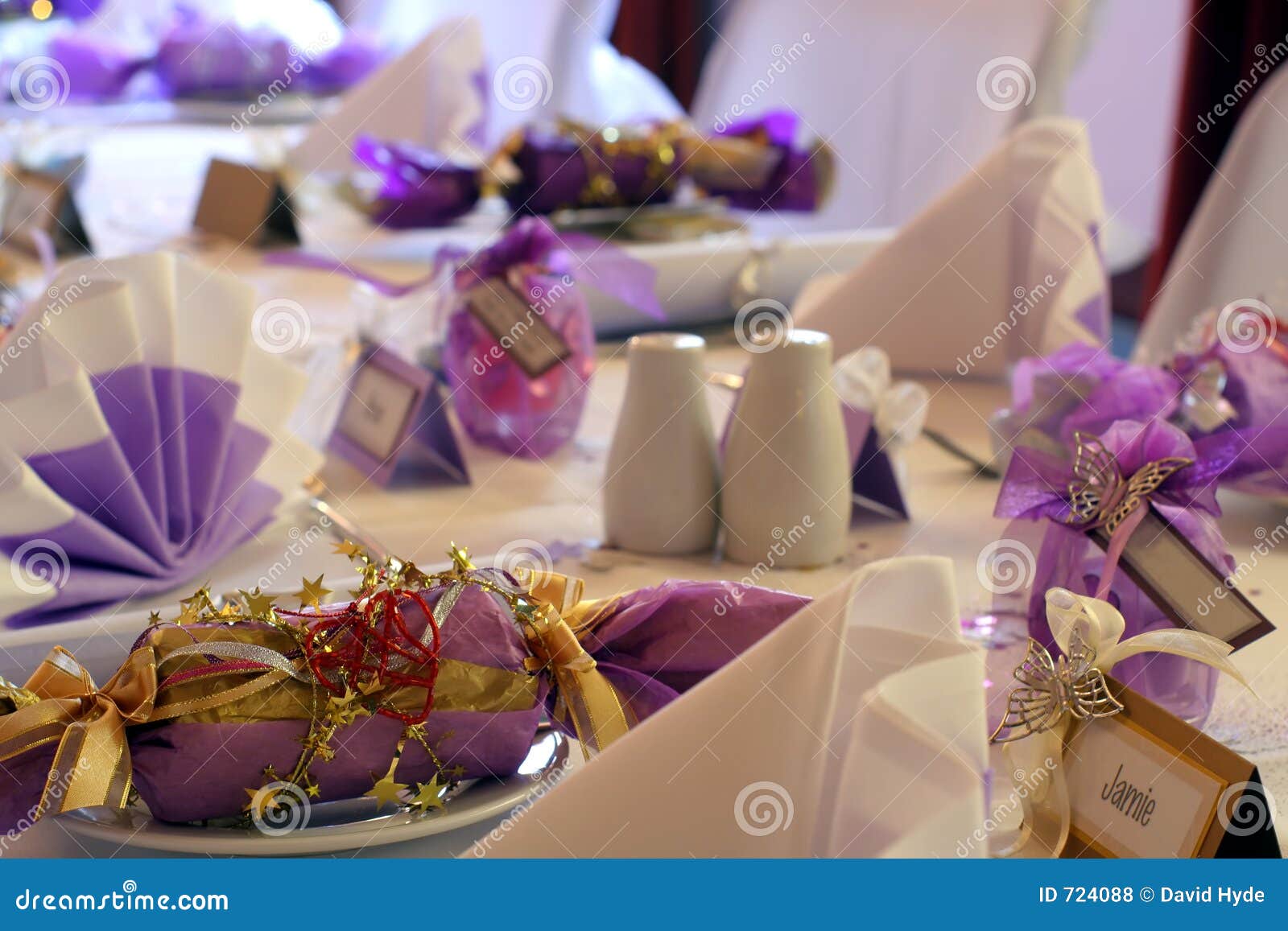 wedding or birthday table setting, landscape