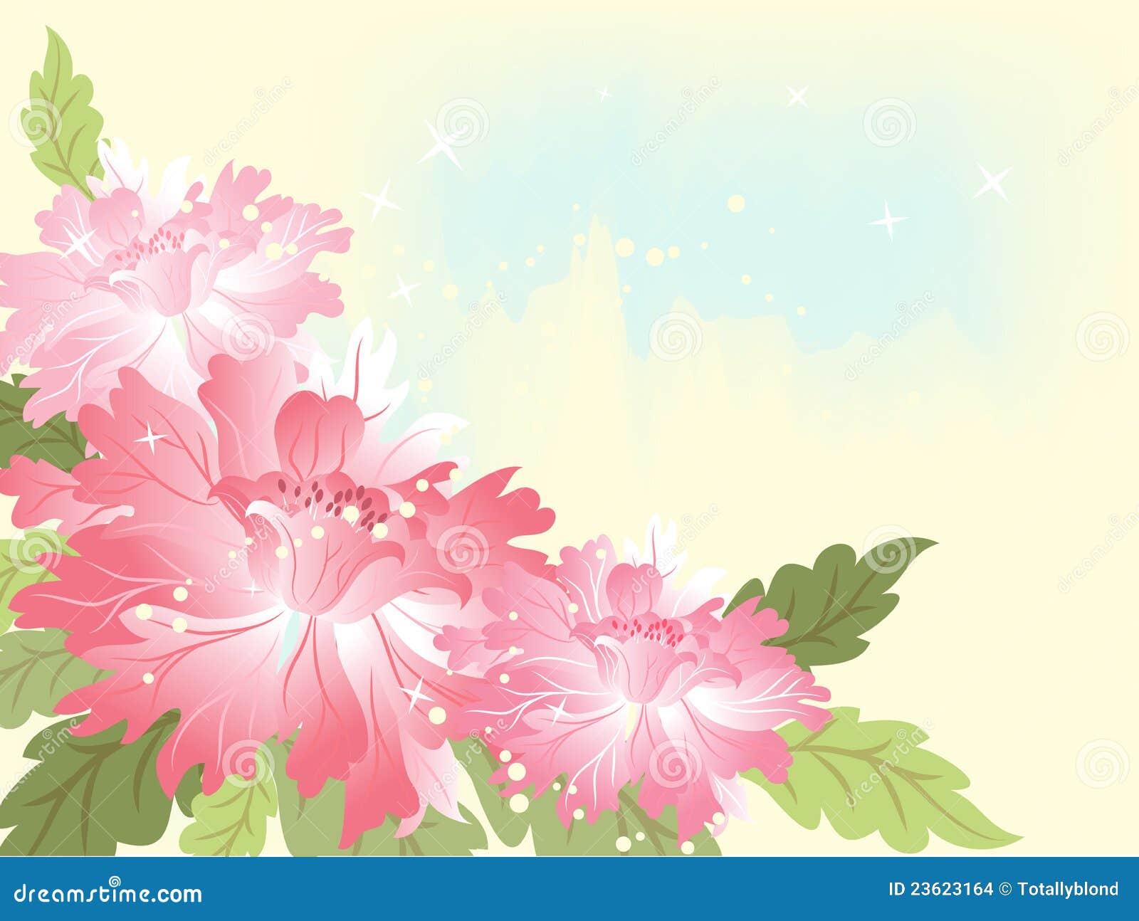 Wedding Blue Background With Flower Stock Images Image 23623164