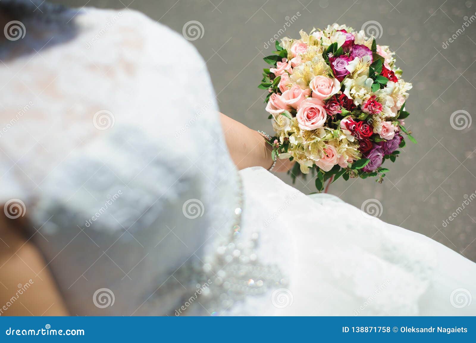 Wedding Bouquet, Bouqet of Beautiful Flowers on Wed Day Stock Photo ...