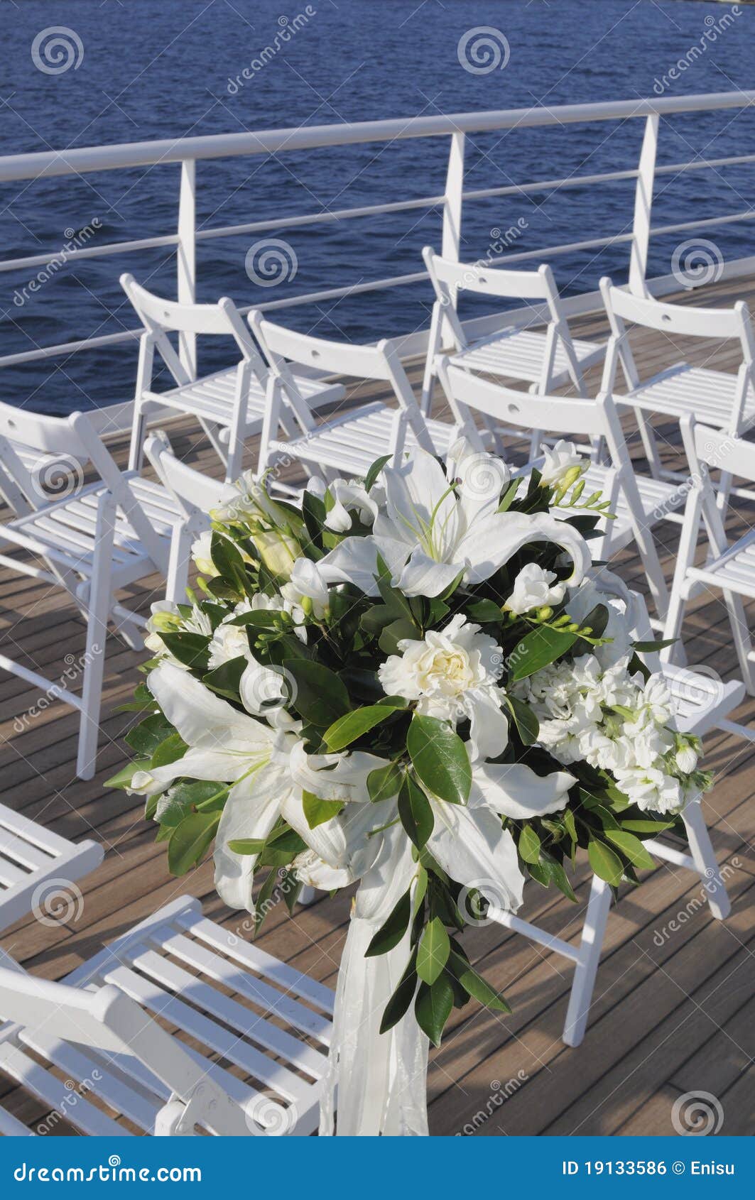 Wedding Bouquet on Cruise Ship Stock Photo Image of ceremony, rows