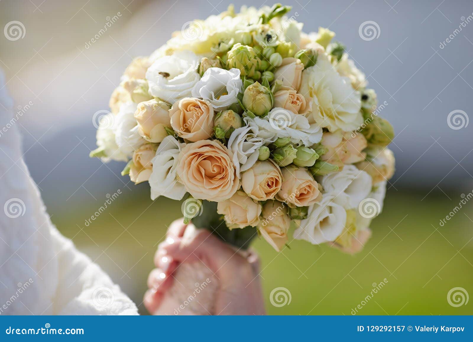 Wedding Bouquet of Flowers in Her Hand Stock Image - Image of bouquet ...