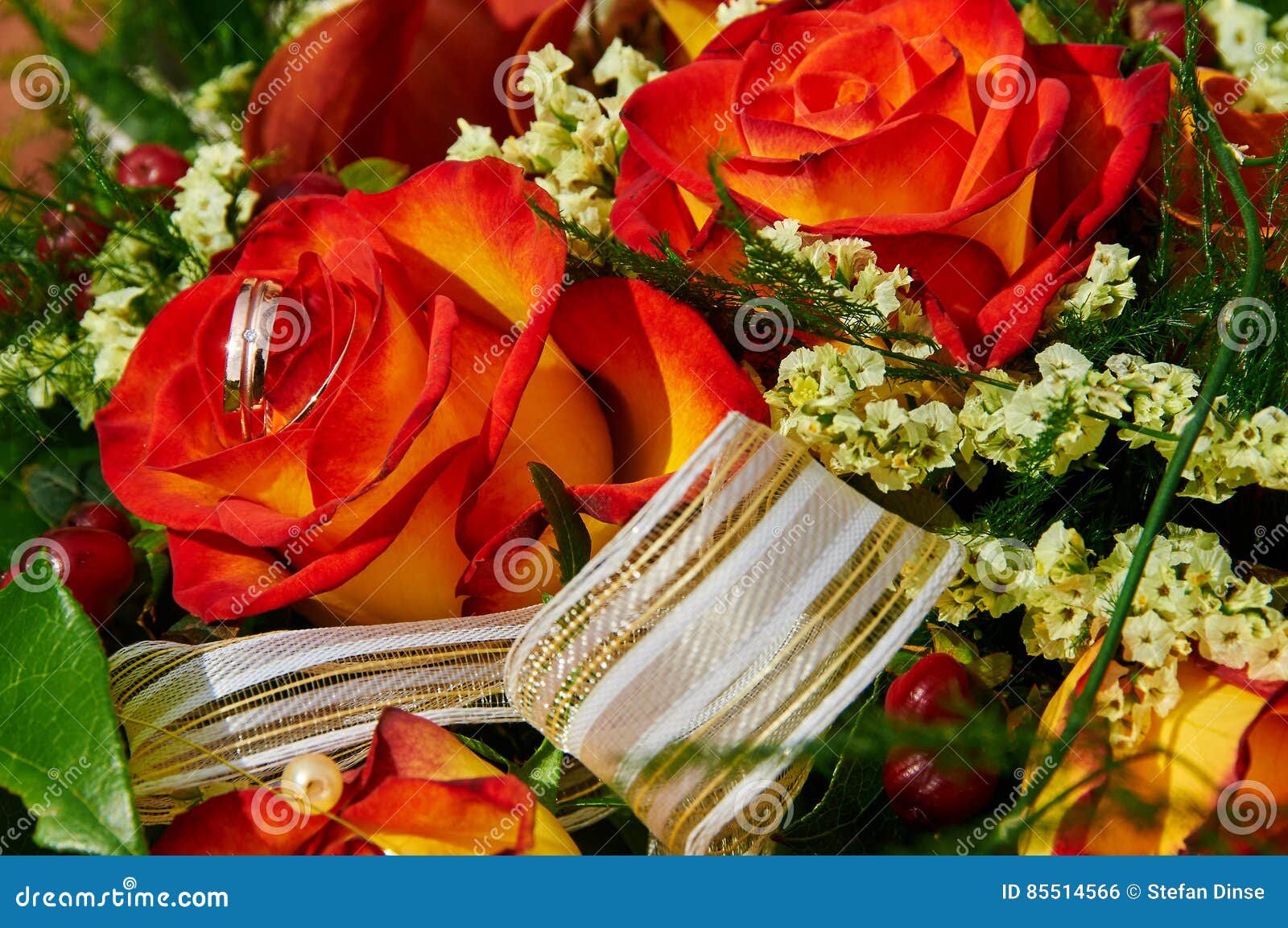 Wedding bouquet orange stock photo. Image of married 85514566