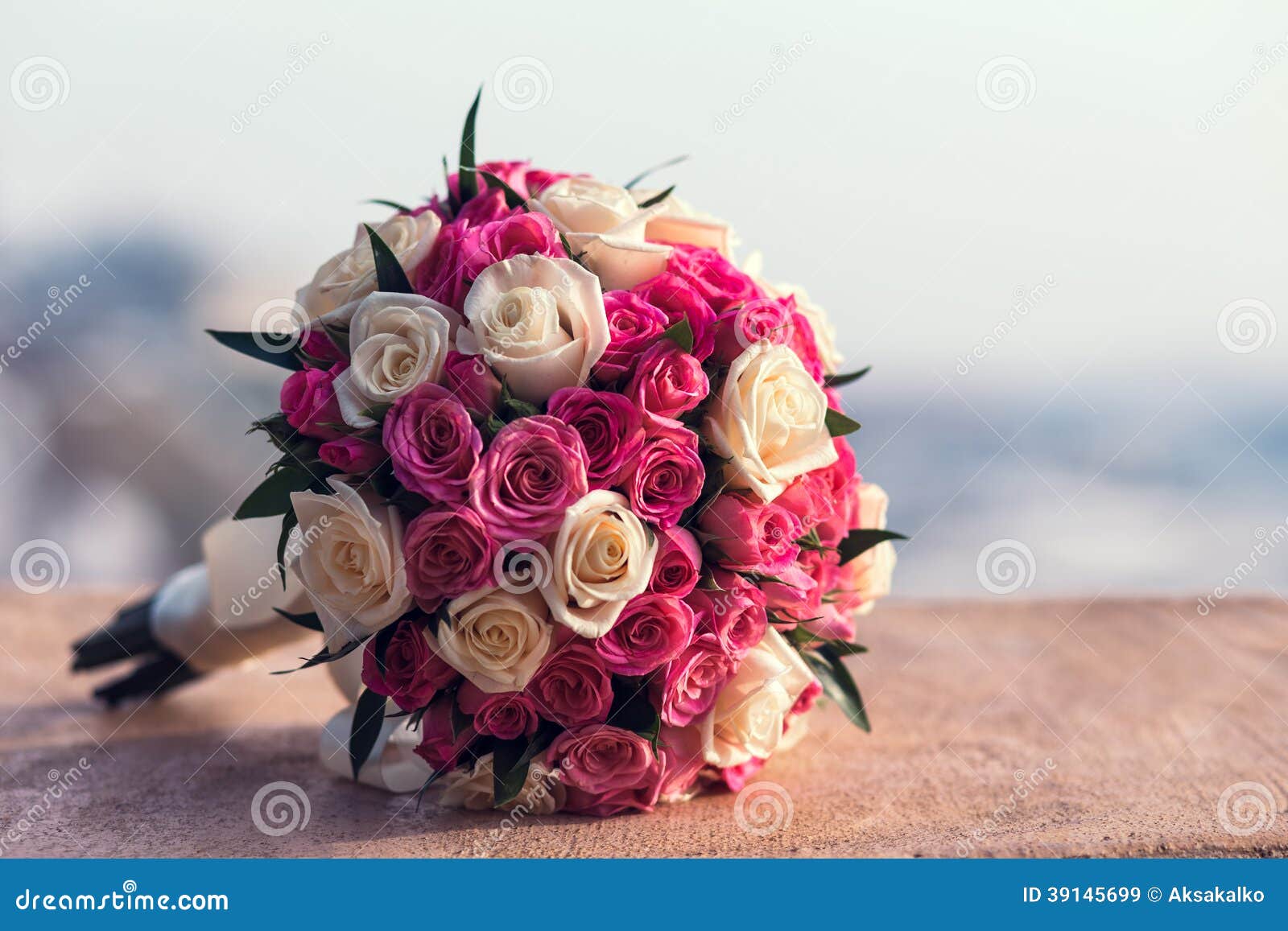 Wedding Bouquet of Red White Roses Stock Image - Image of engagement ...