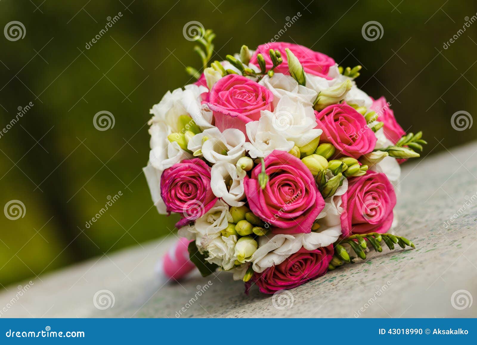 Wedding Bouquet of Red White Roses Stock Photo - Image of country ...