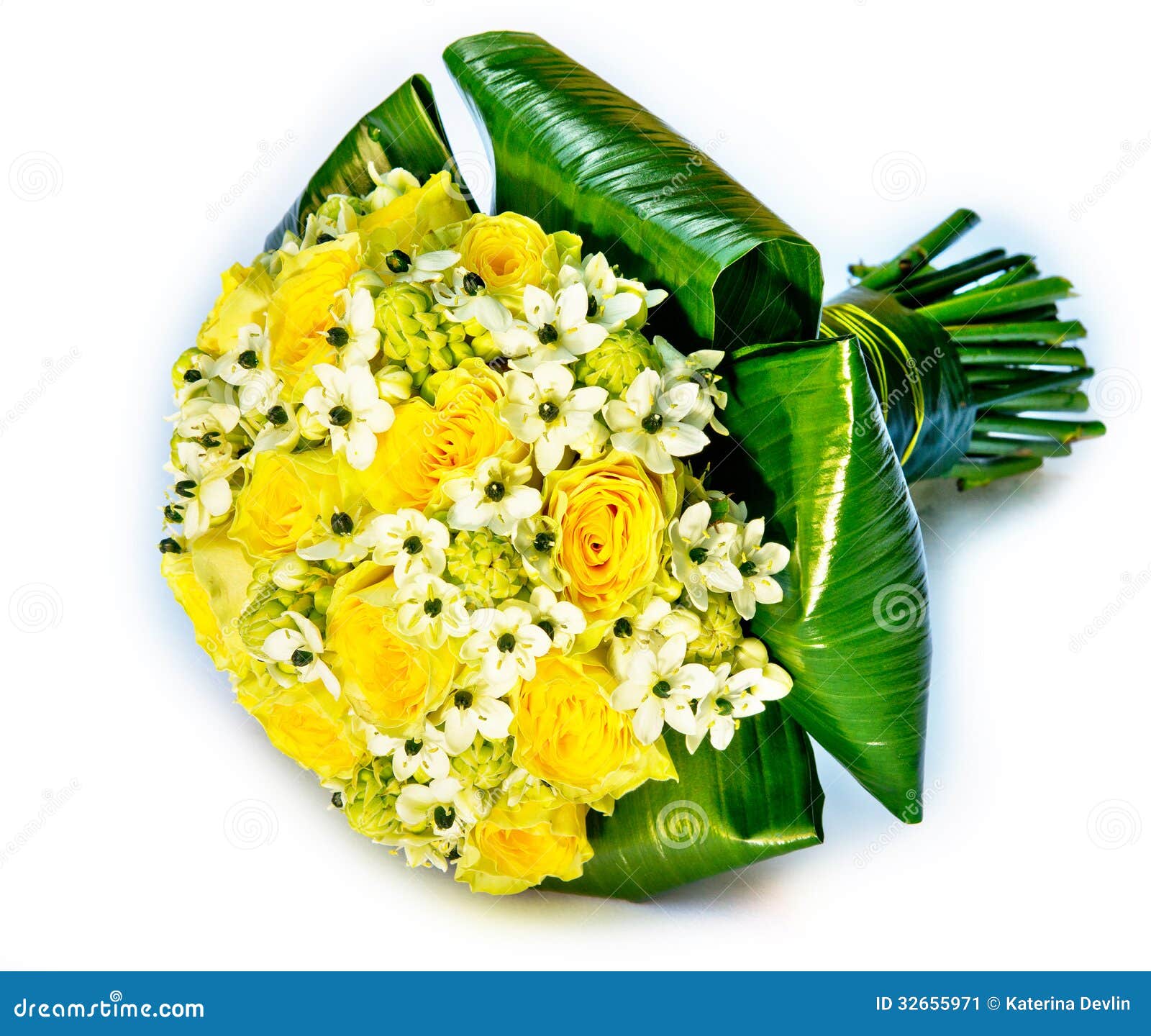 Wedding Bouquet on the White Background Stock Image Image of handtied
