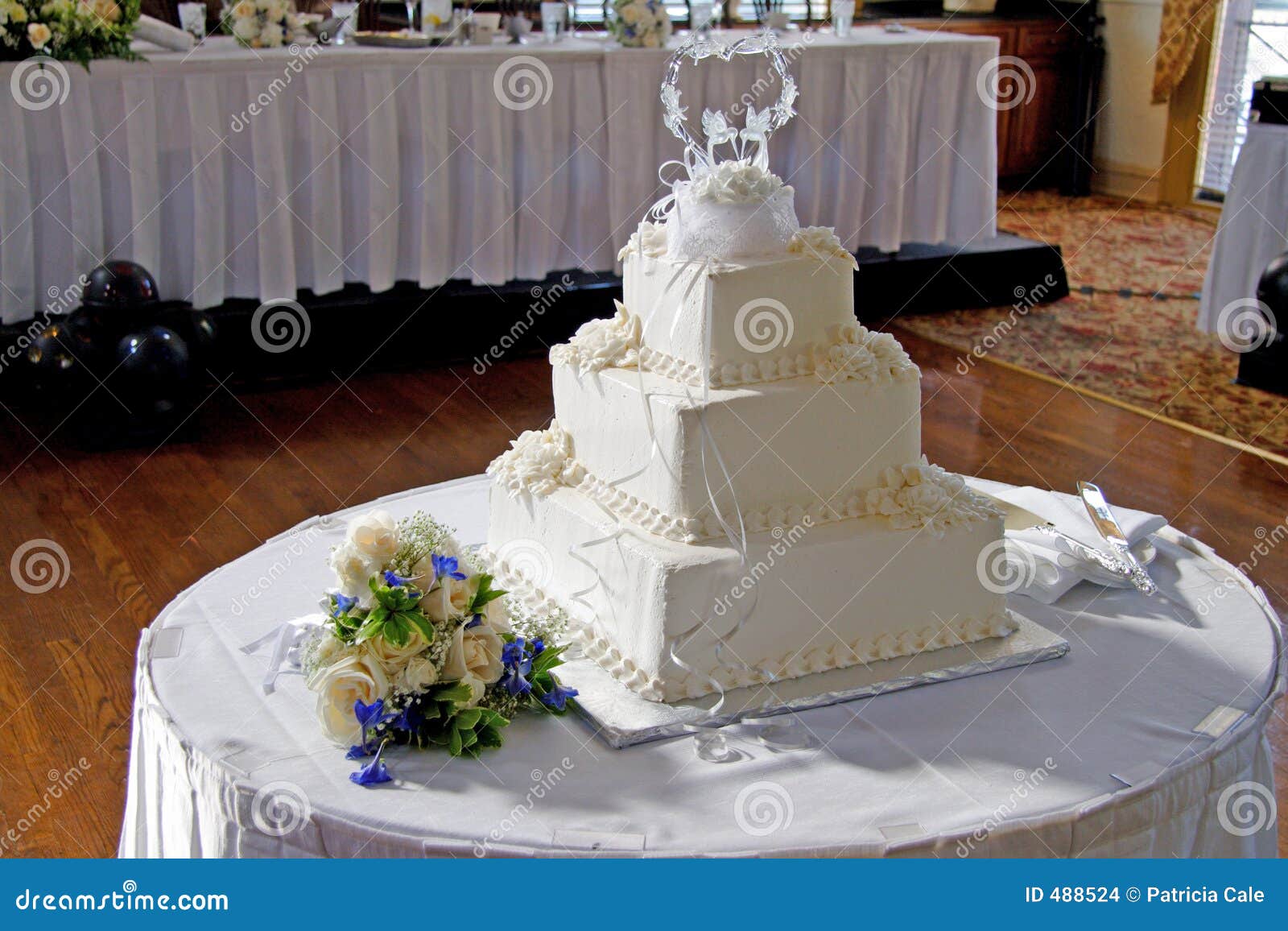 Wedding Cake 3 stock photo. Image of tiers, frosted, topper - 488524