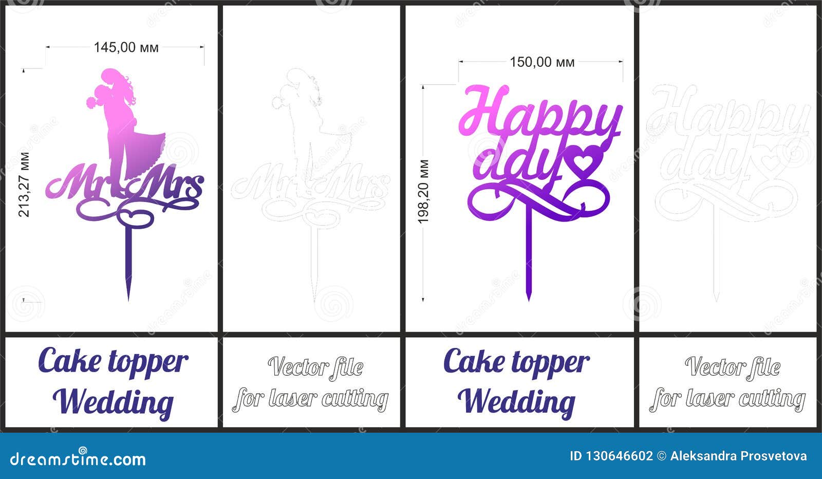 Download The Wedding Cake. Cake Topper. Vector For Laser Stock ...