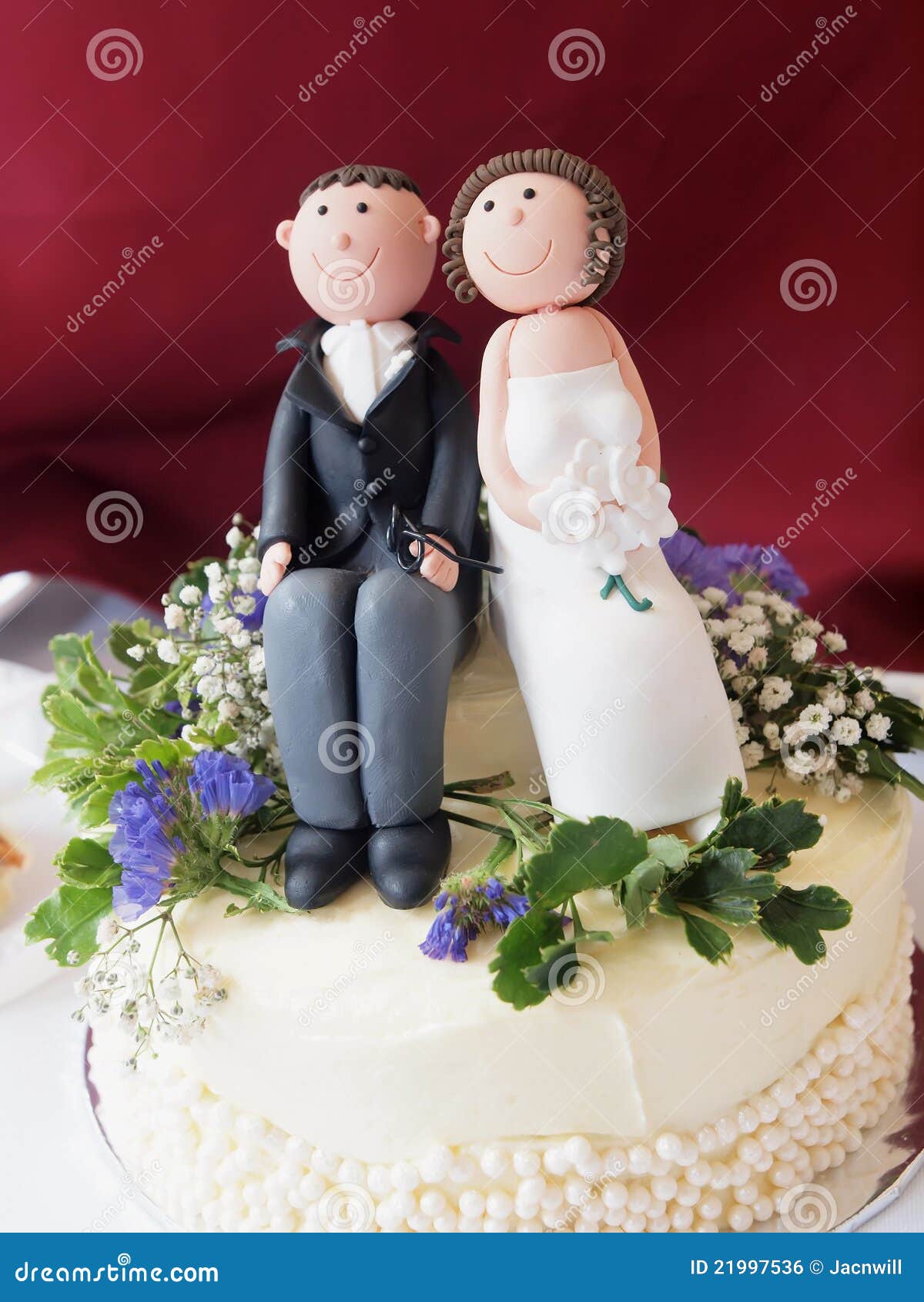 Wedding Cake Dollies stock photo. Image of wedding, bridegroom 21997536