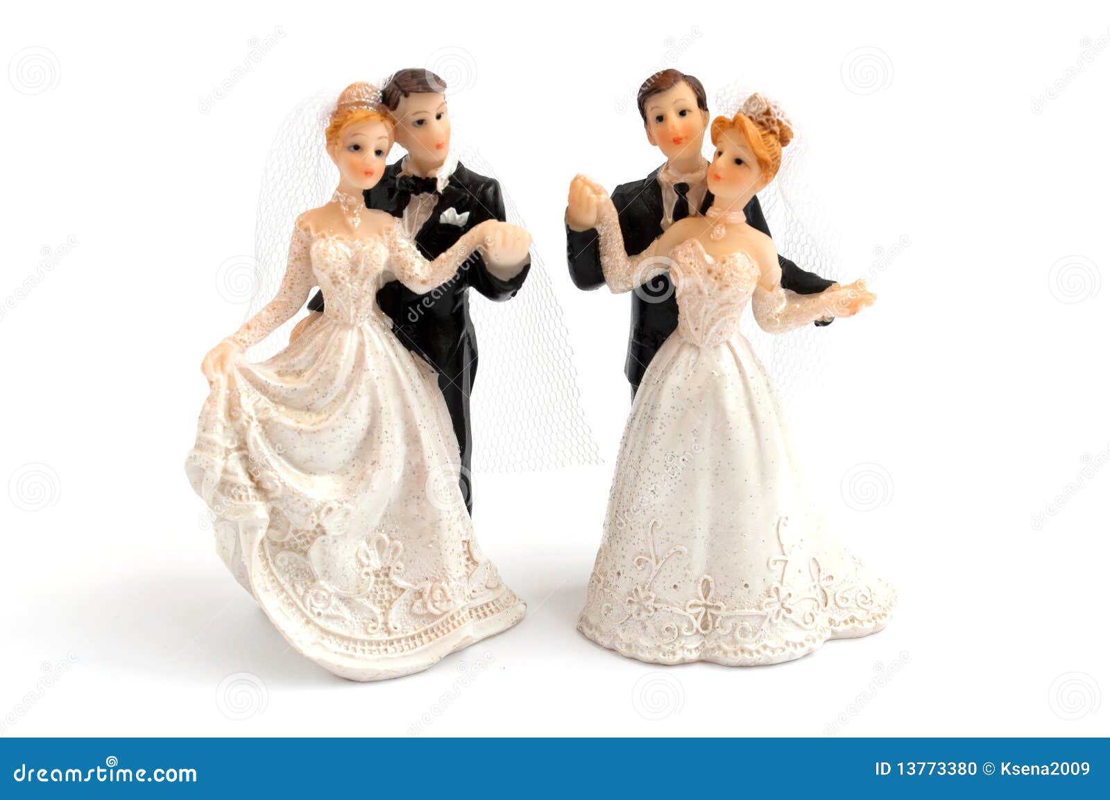 Wedding cake figurines stock photo. Image of honeymoon 13773380