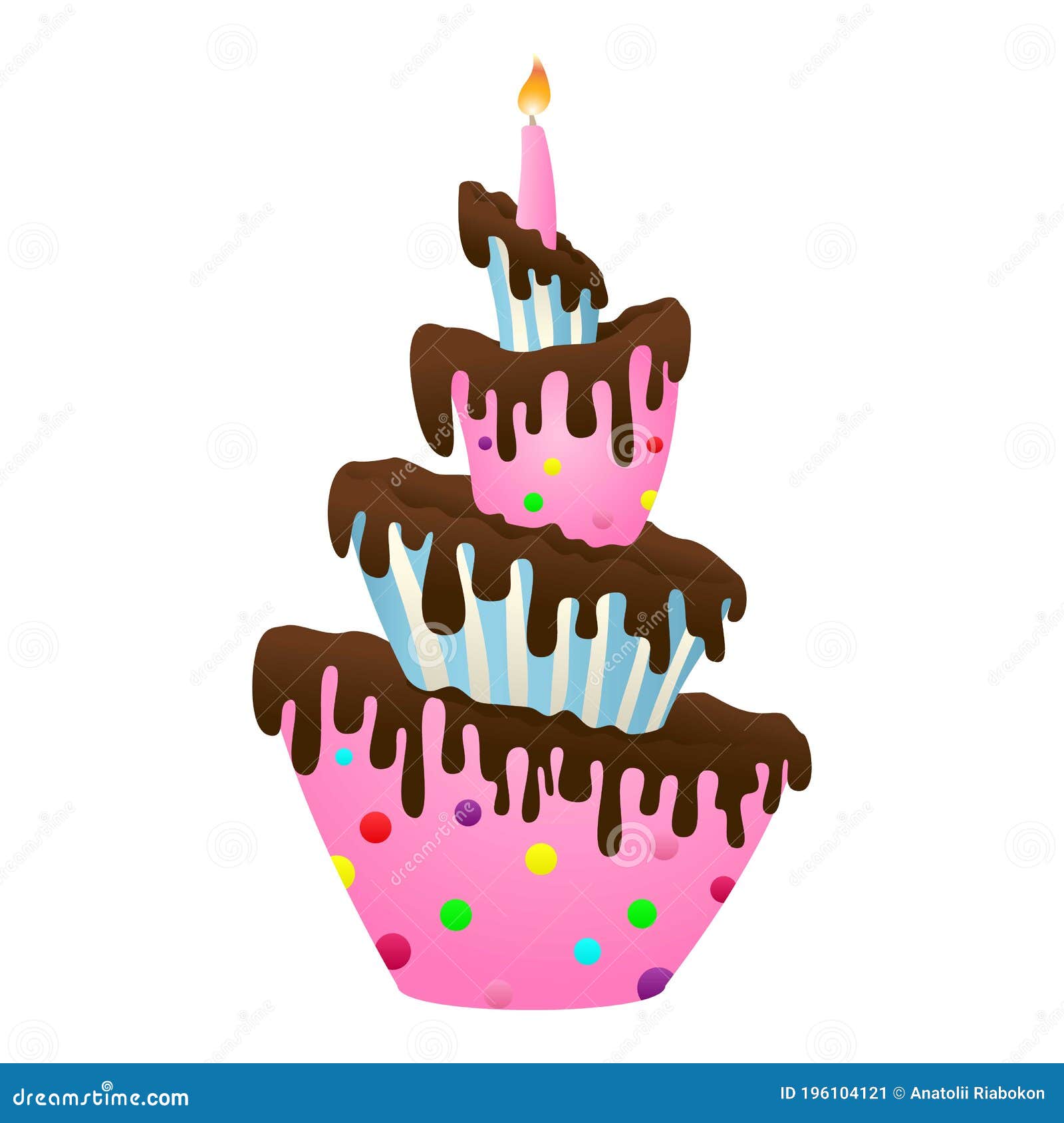 Wedding Cake Icon, Cartoon Style Stock Vector Illustration of