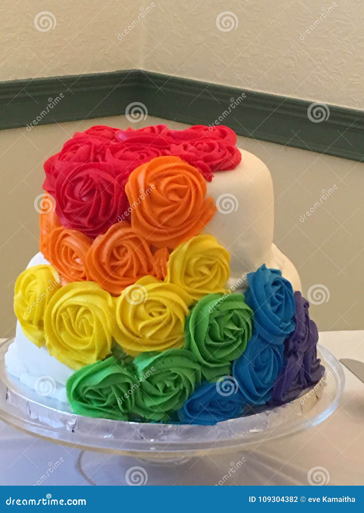 Wedding Cake Stock Photo Image Of Orange Rainbow Blue