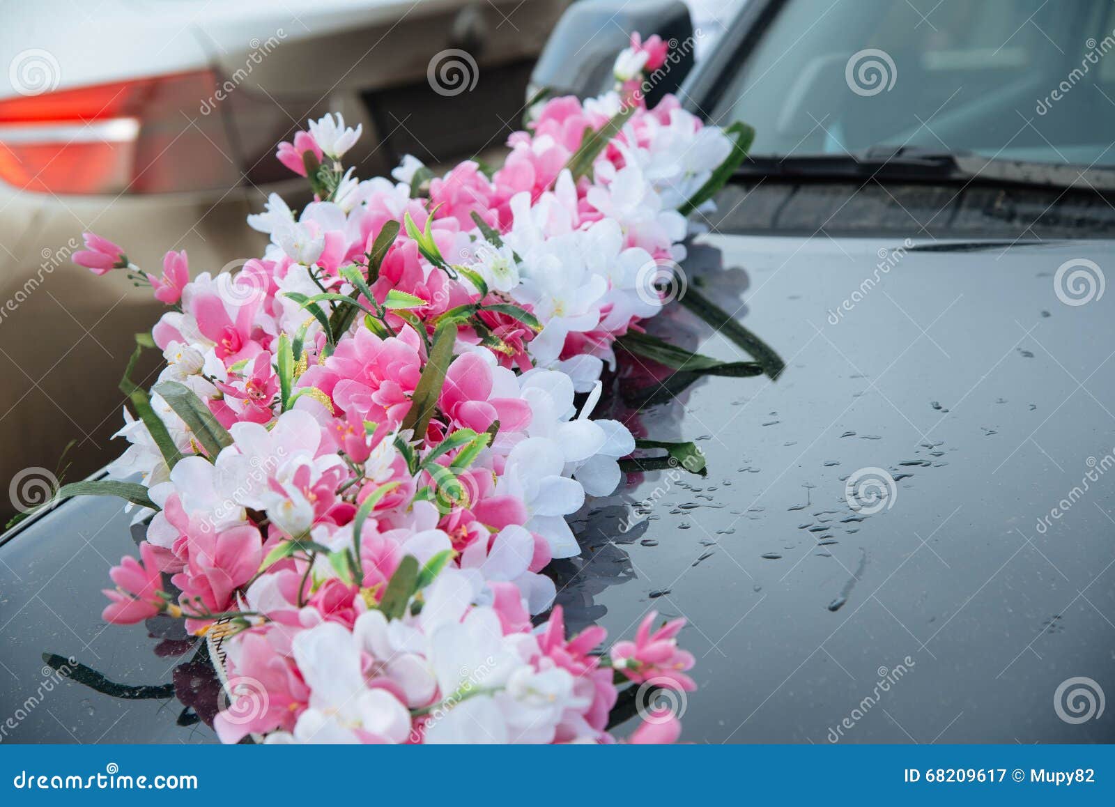 Wedding Car Decor Flowers Bouquet Stock Image Image of beauty, happy