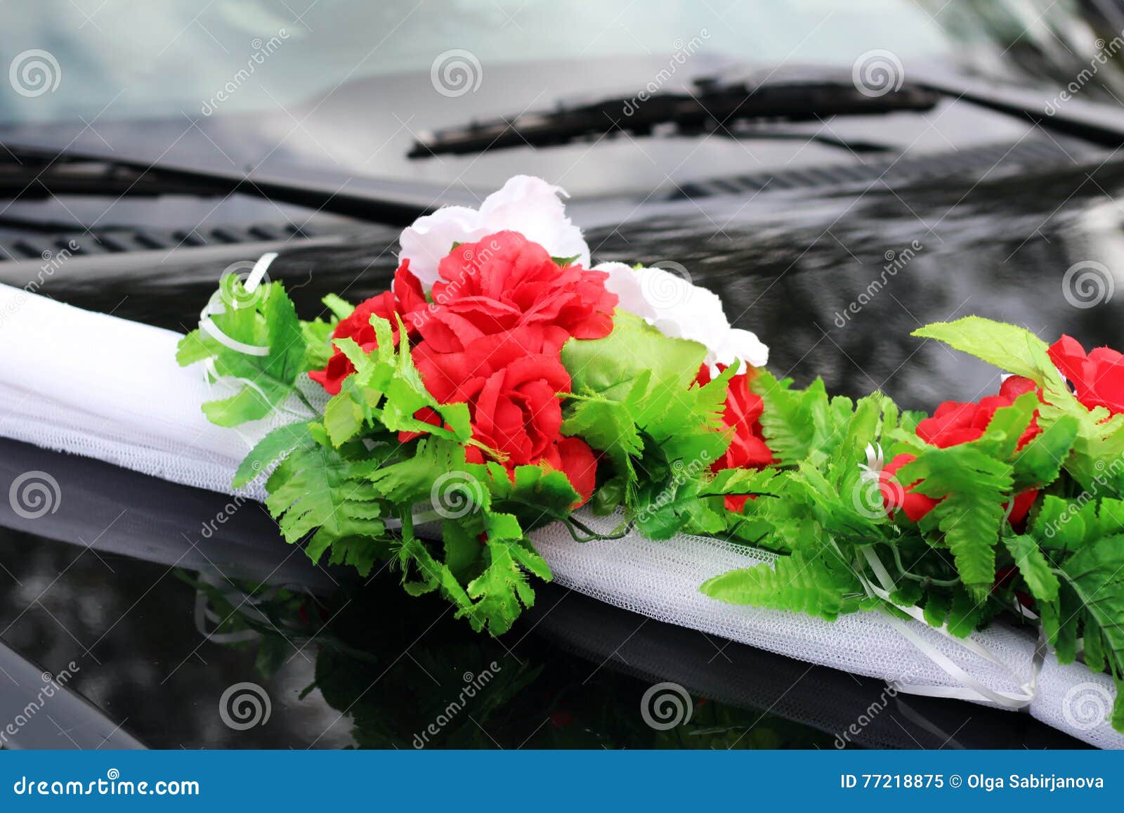 Wedding Car Decor Flowers Bouquet. Stock Image Image of happiness