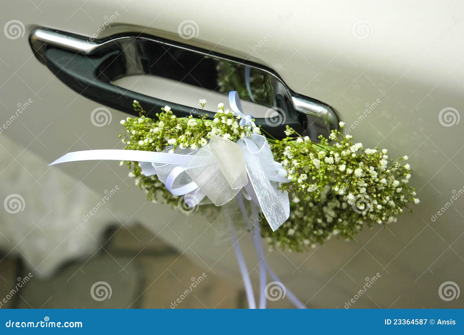 Wedding car decoration stock image. Image of marriage - 23364587