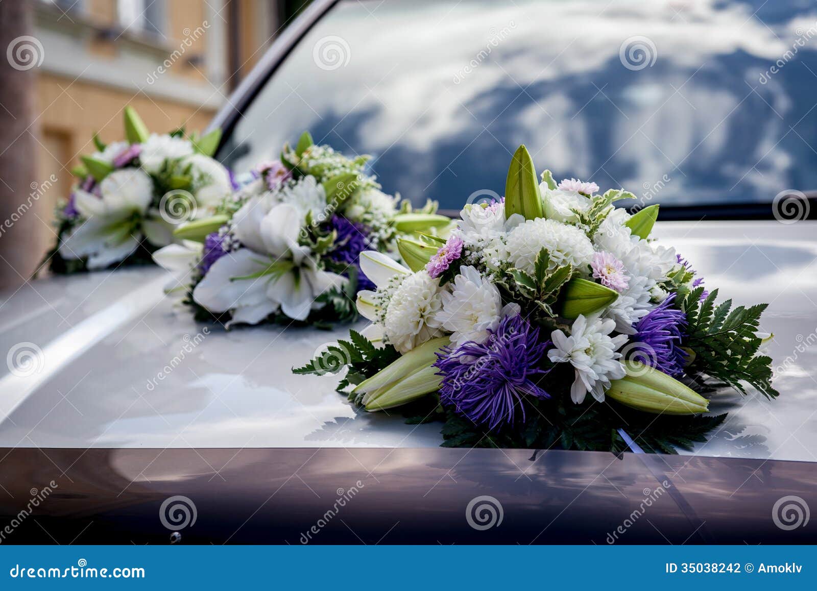 Wedding car decoration stock photo. Image of automobile - 35038242