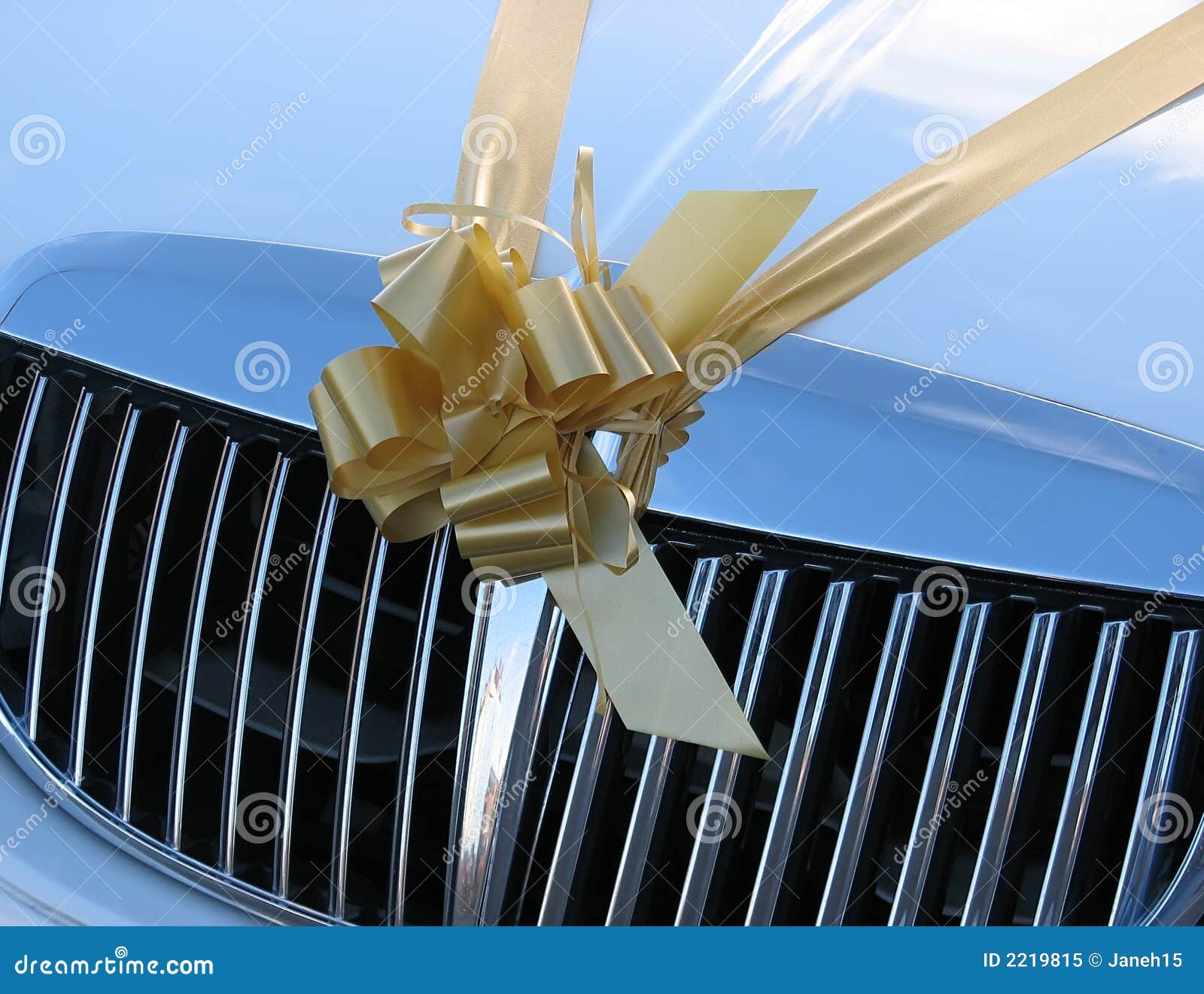 Wedding car ribbon stock image. Image of hooked, happy 2219815
