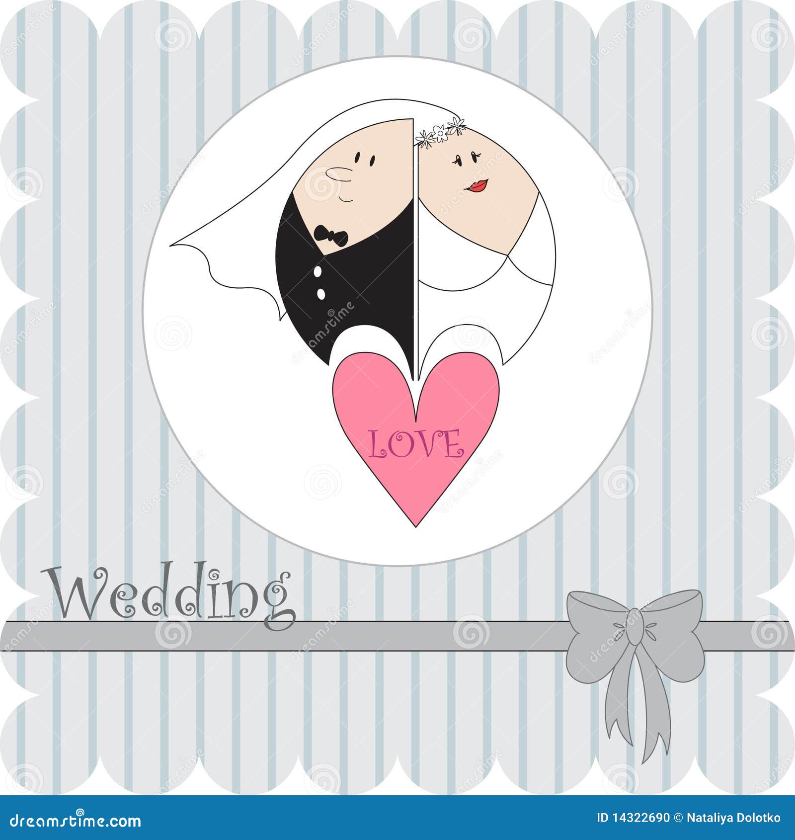 Wedding card stock vector. Illustration of artistic, decor - 14322690