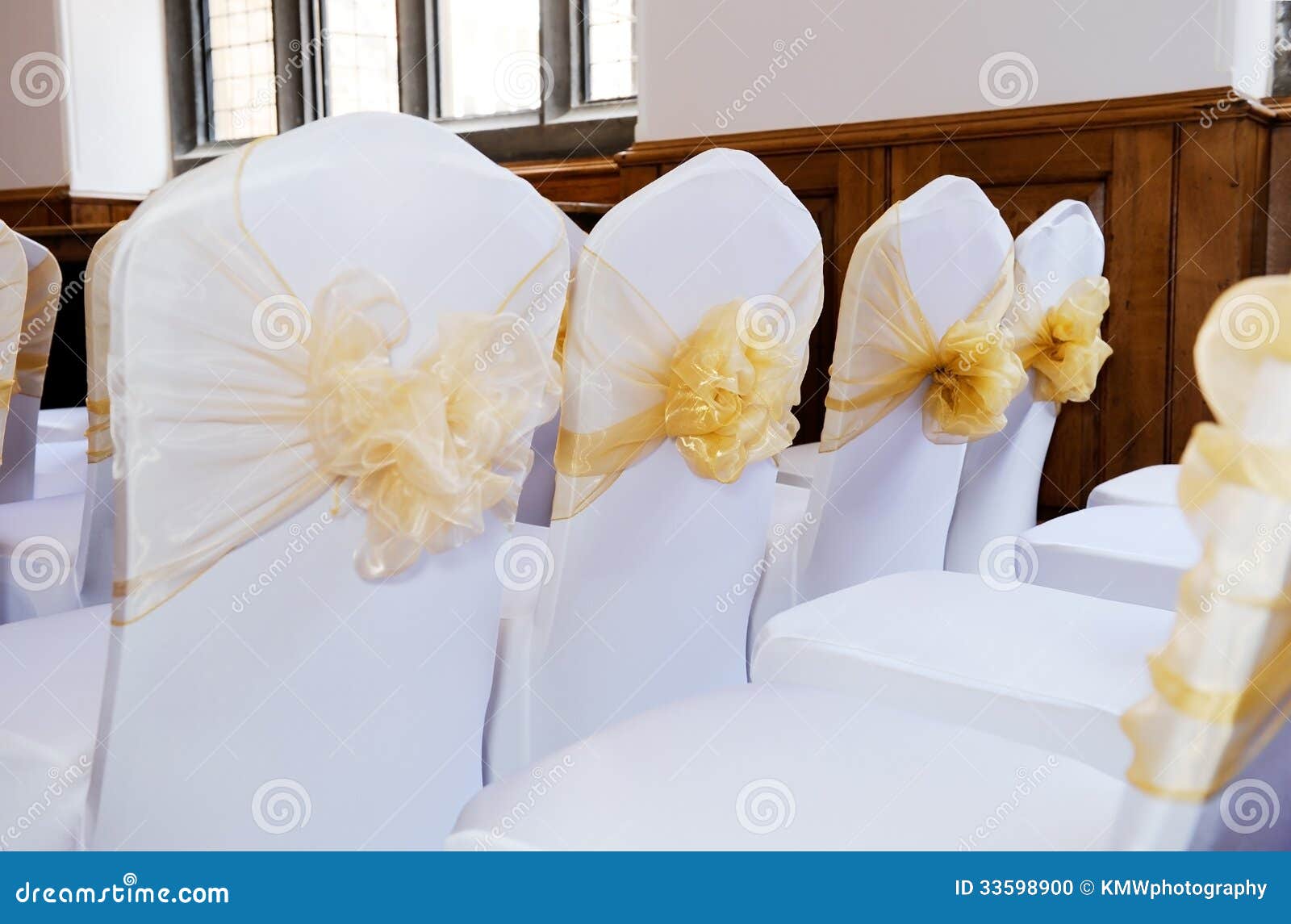 Wedding Chair Covers Stock Photo Image Of Yellow Celebration