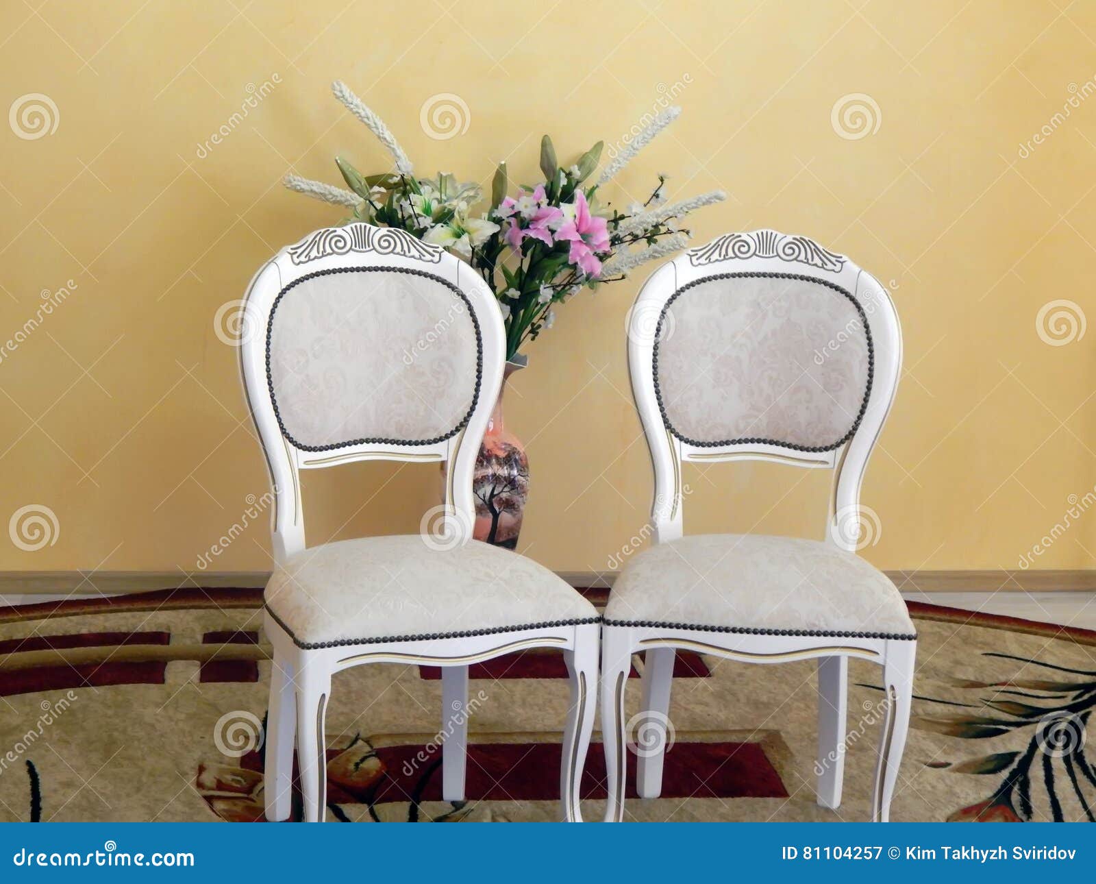 Wedding chairs for guests stock image. Image of formal 81104257