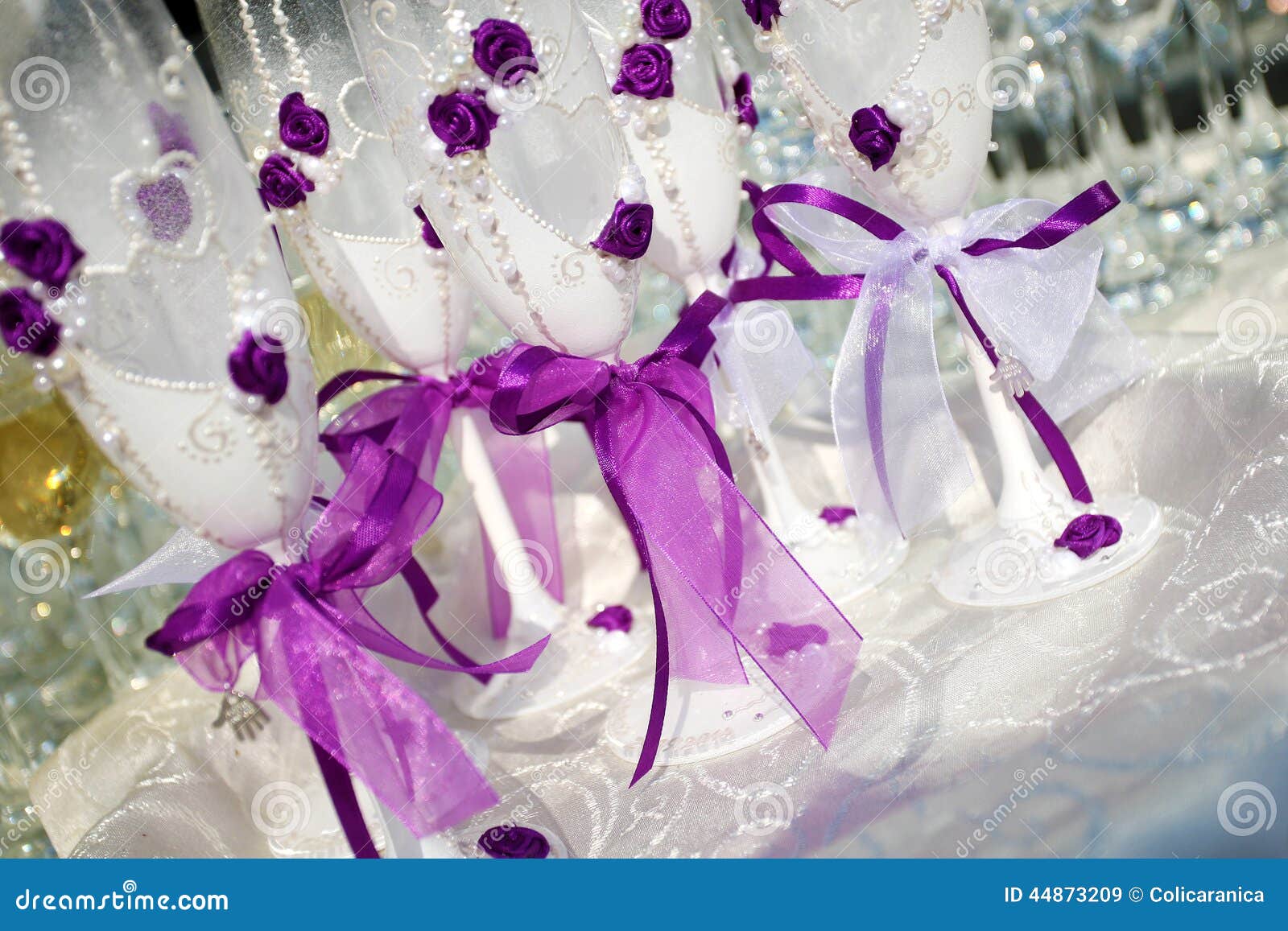 Wedding Champagne glasses stock image. Image of luxurious 44873209