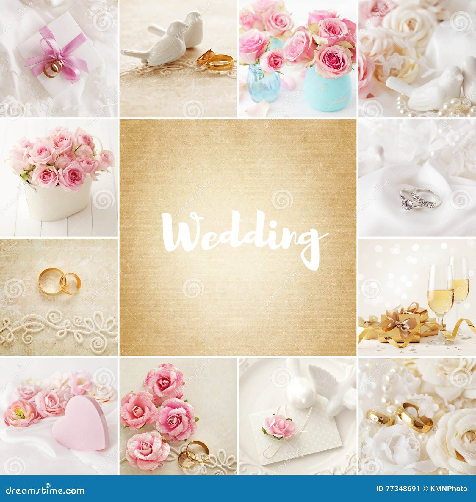 Wedding collage stock image. Image of decoration, wedding 77348691