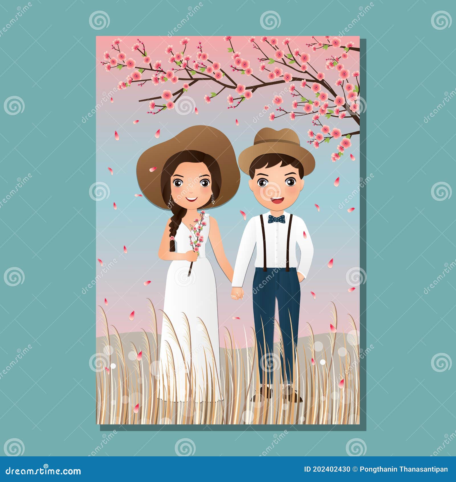 Wedding Invitation Card the Bride and Groom Cute Couple Cartoon with Landscape Beautiful Background Stock Vector - Illustration of forest, green: 202402430 Wedding Invitation Card the Bride and Groom Cute Couple Cartoon with Landscape Beautiful Background Stock Vector - Illustration of forest, green: 202402430