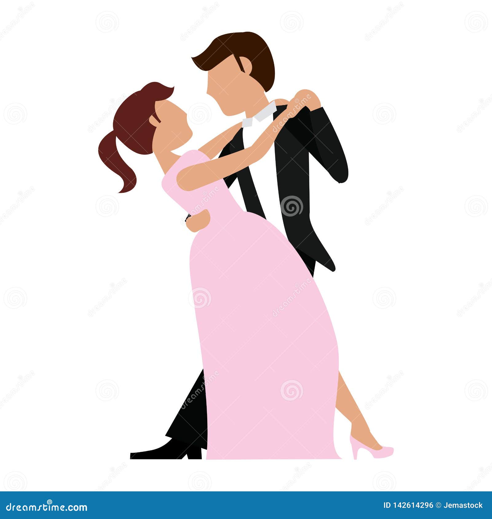 Wedding couple dancing stock vector. Illustration of romanticism - 142614296