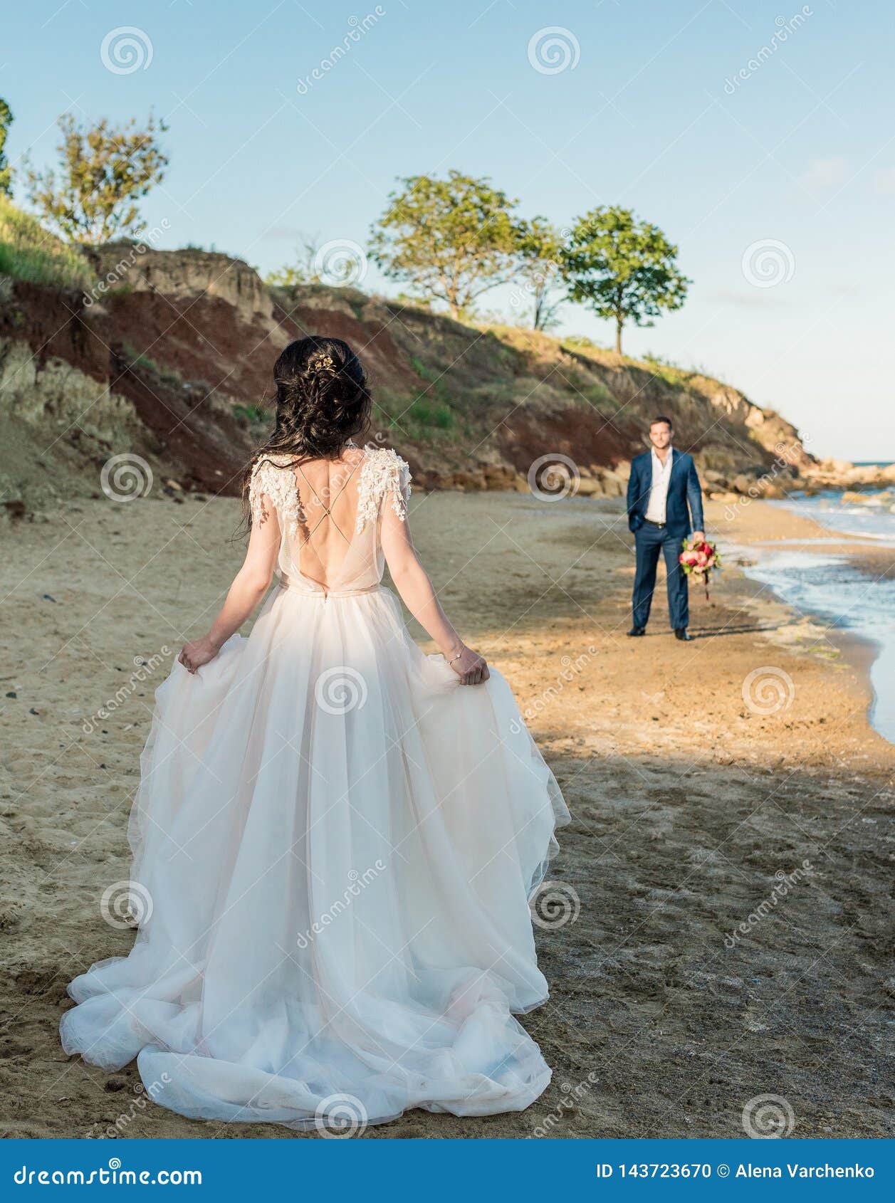 seaside wedding dress