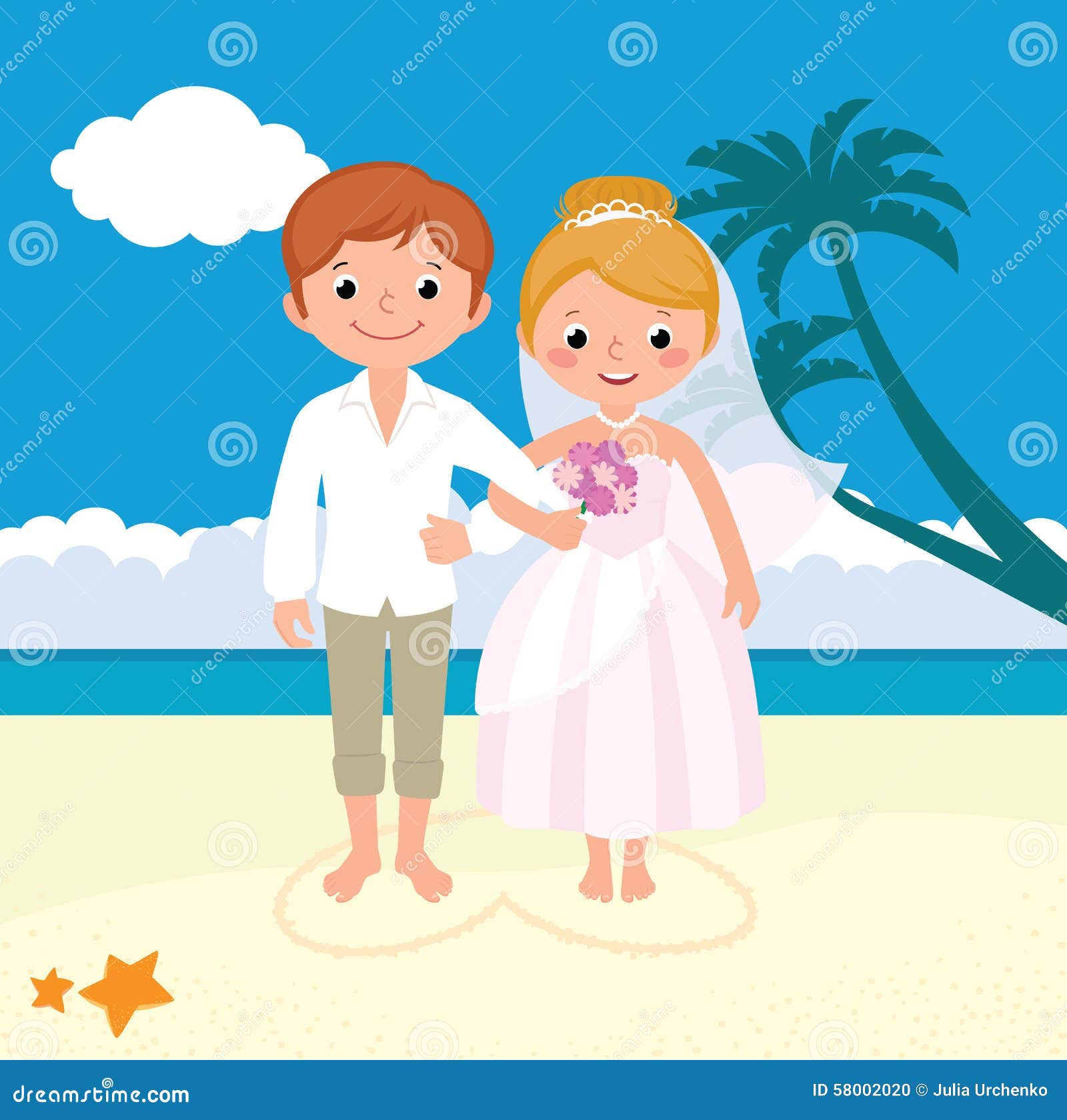 Beach Wedding Stock Illustrations 5 775 Beach Wedding Stock
