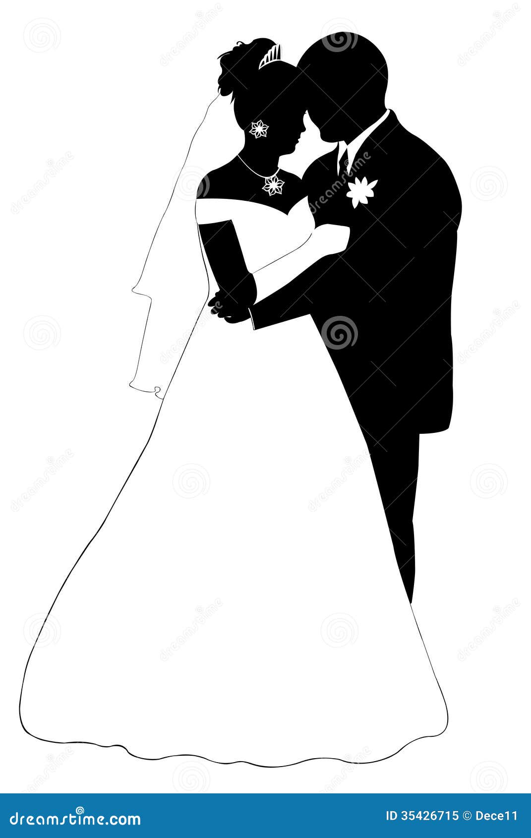 Download Wedding Couple stock vector. Illustration of dress, groom ...