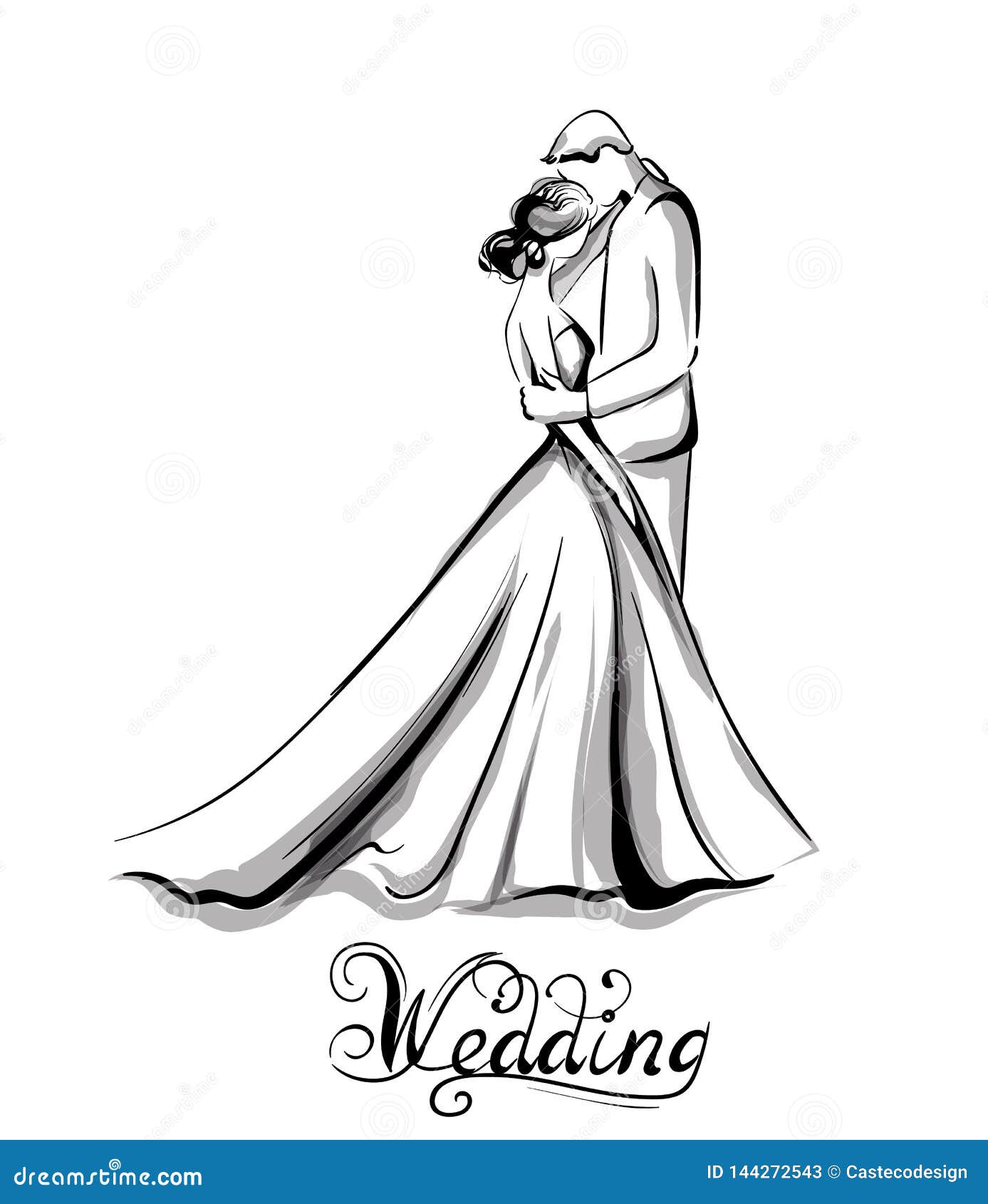 Wedded couple illustration, Wedding invitation Chibi Marriage Drawing, Just  Married, love, child png | PNGEgg