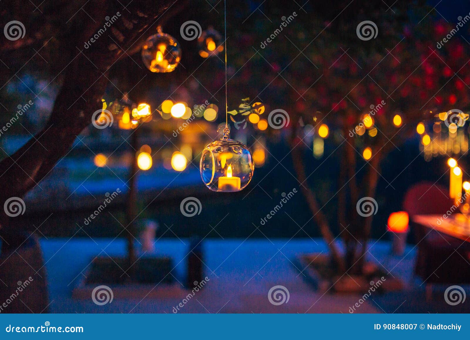 Wedding Decor, Candles in Glass Flasks Stock Image Image of boho, candle 90848007