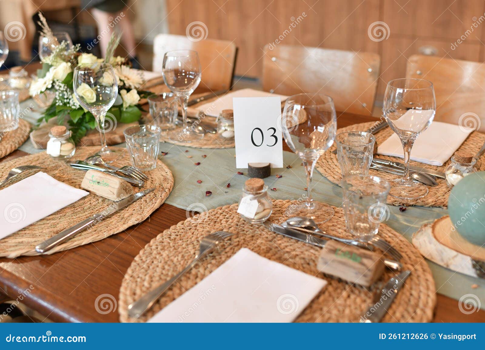 The Wedding Decor with a White Flowers Bouquet Stock Photo Image of