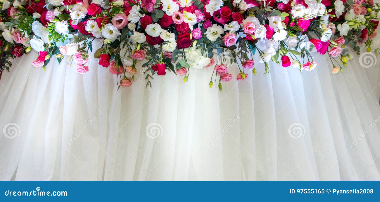 Wedding Decoration with Fresh Flowers Stock Image Image of