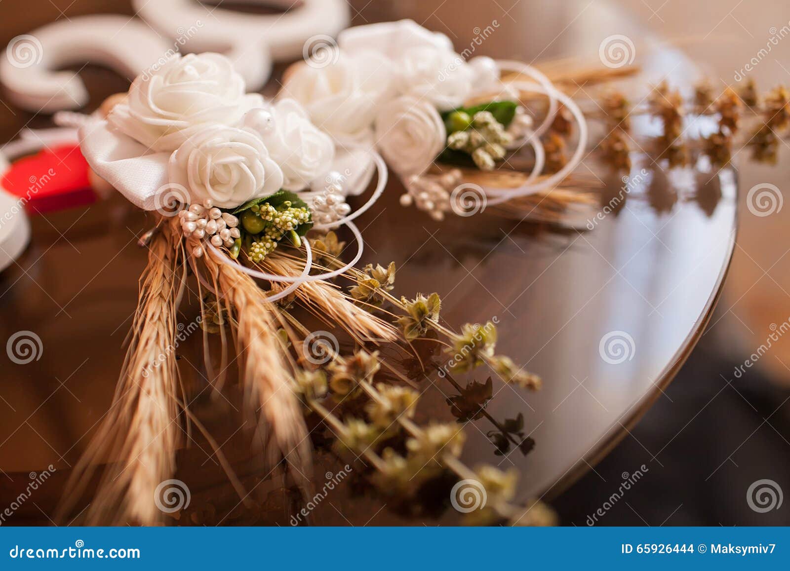 Wedding decorations stock photo. Image of chic, blank 65926444
