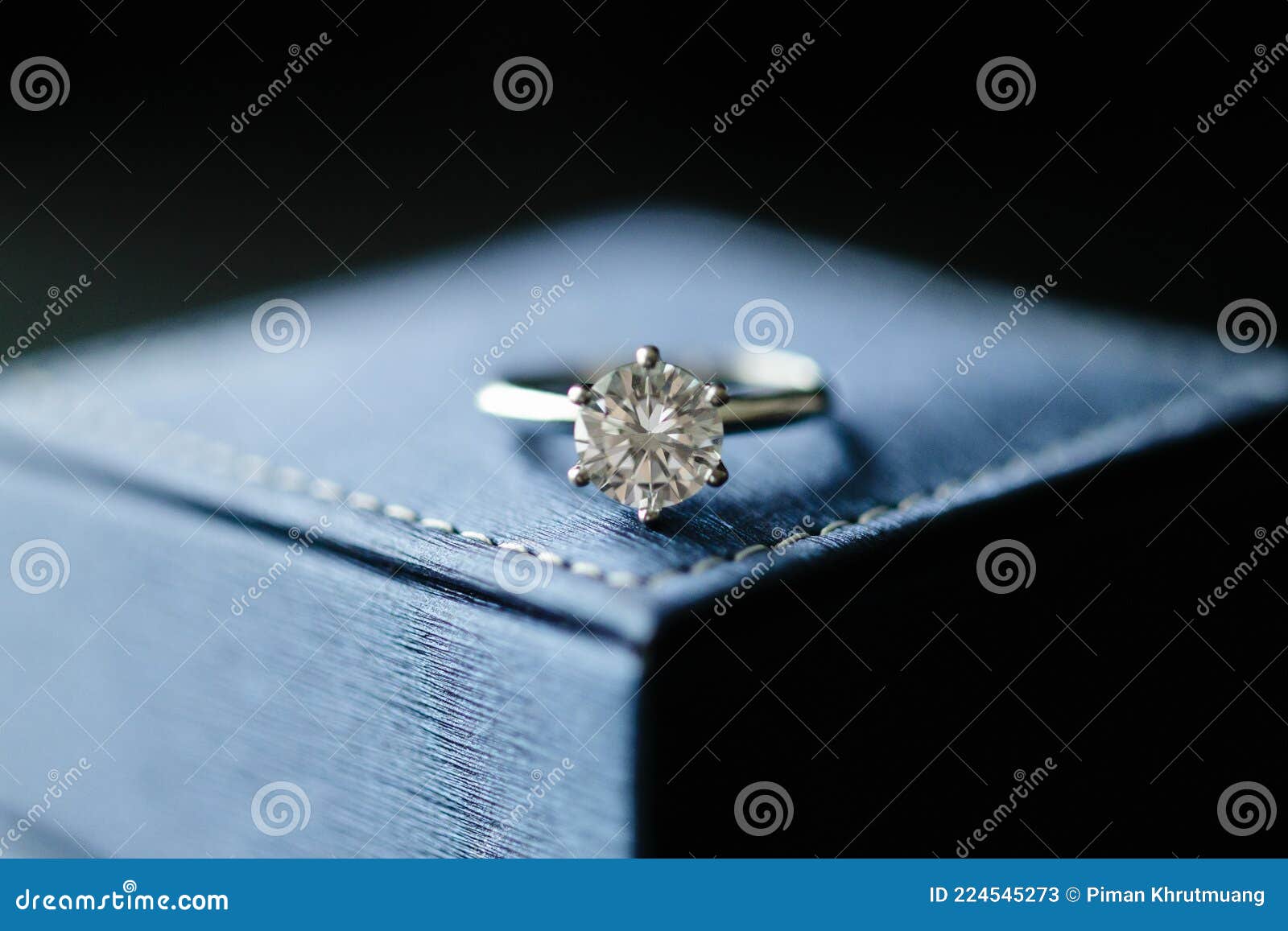 Wedding Diamond Ring on Jewelry Box Stock Image Image of celebration