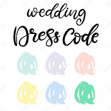 Wedding Dress Code Color Palette Stock Illustration - Illustration of ...