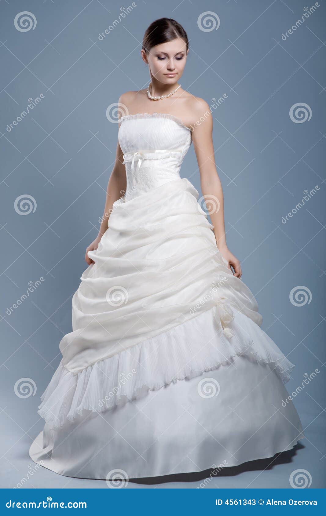 Wedding Dress on Fashion Model Stock Image - Image of female, attitude:  4561343