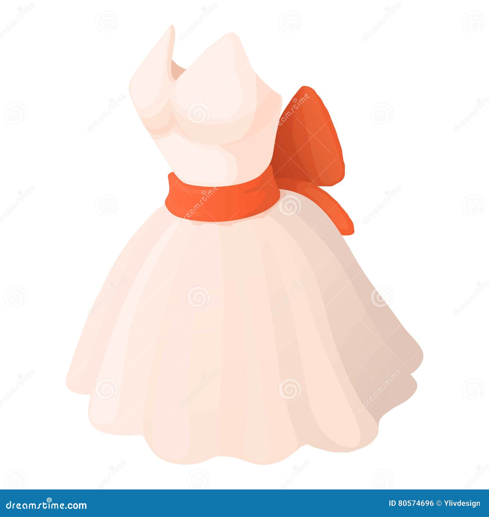 Wedding Dress Icon, Cartoon Style Stock Vector - Illustration of