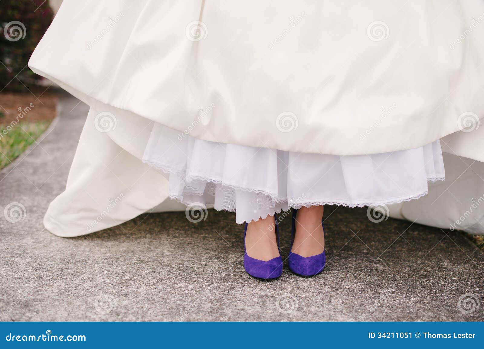 purple wedding heels for bride