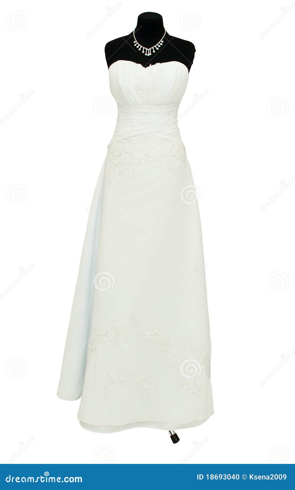 Wedding Dress on a Mannequin Stock Photo Image of silk, elegance