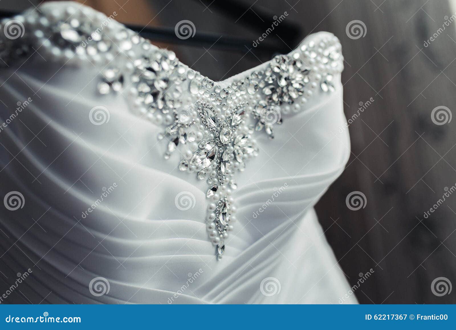 Wedding dress with pearls stock image. Image of accessories - 62217367
