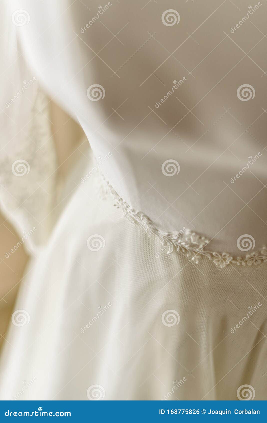 Wedding Dress Placed in a Mannequin Ready To Dress Her the Bride Stock ...